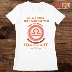 funny Libra Fire Premium T-Shirts