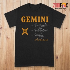 nice Gemini Energetic Talkative Premium T-Shirts - GEMINIPT0300
