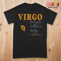 personalised Virgo Energetic Talkative Premium T-Shirts - VIRGOPT0300