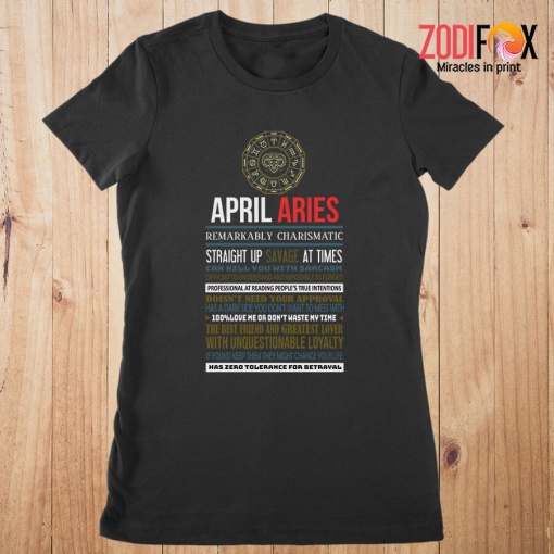 wonderful April Aries Remarkably Premium T-Shirts
