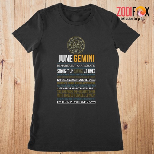 dramatic June Gemini Remarkably Premium T-Shirts