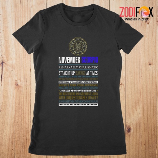 wonderful November Scorpio Remarkably Premium T-Shirts