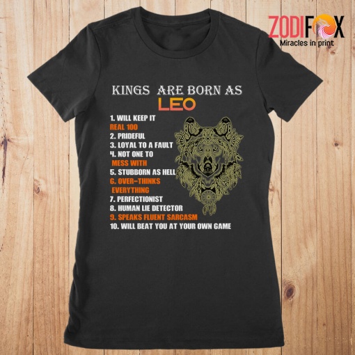 wonderful Kings Are Born As Leo Premium T-Shirts