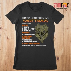 interested Kings Are Born As Sagittarius Premium T-Shirts