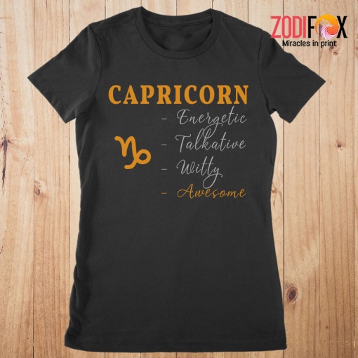 lively Capricorn Talkative Premium T-Shirts - CAPRICORNPT0300