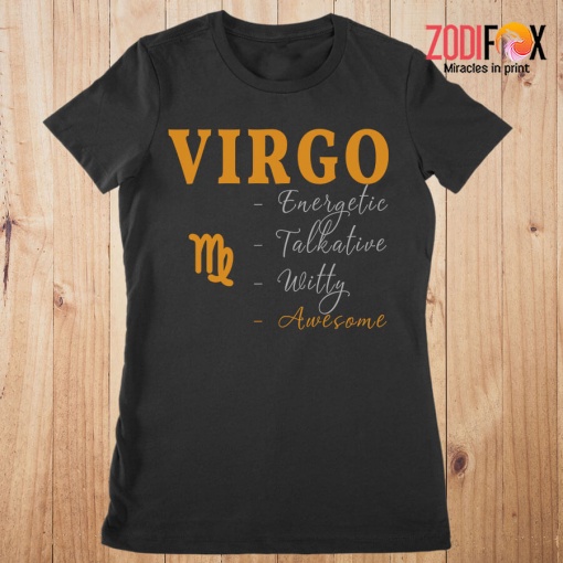 the Best Virgo Energetic Talkative Premium T-Shirts - VIRGOPT0300
