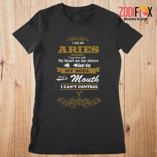 interested I Am Aries Woman Premium T-Shirts