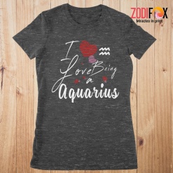 nice I Love Being An Aquarius Premium T-Shirts
