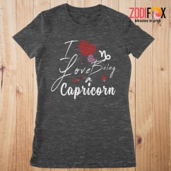 nice I Love Being A Capricorn Premium T-Shirts