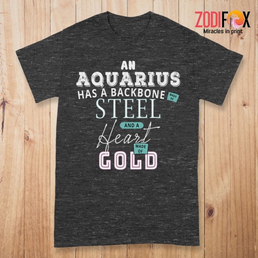 great An Aquarius Has A Heart Made Of Gold Premium T-Shirts
