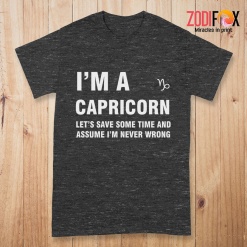 wonderful Let's Save Some Time And Assume Capricorn Premium T-Shirts