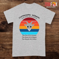 nice The Soul Of A Witch Capricorn Premium T-Shirts