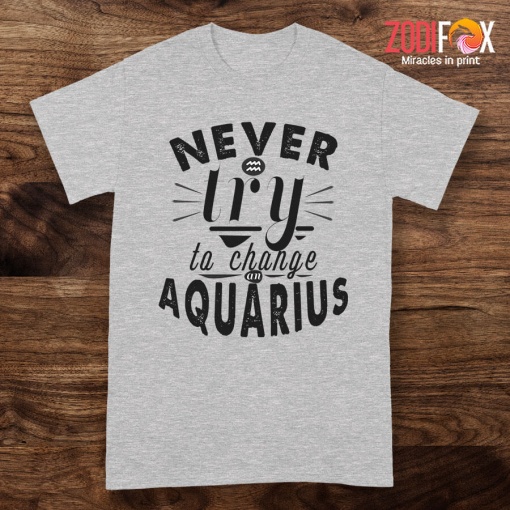 interested Never Try To Change An Aquarius Premium T-Shirts