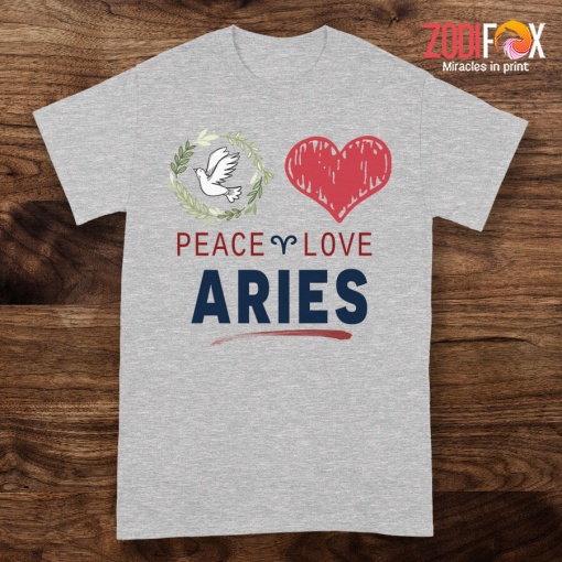 nice Peace Love Aries Premium T-Shirts