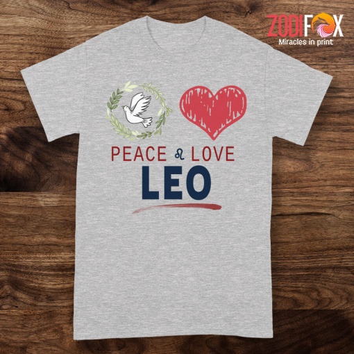 nice Peace Love Leo Premium T-Shirts