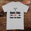 great Aries Girl Twice The Heart Premium T-Shirts - ARIESPT0303
