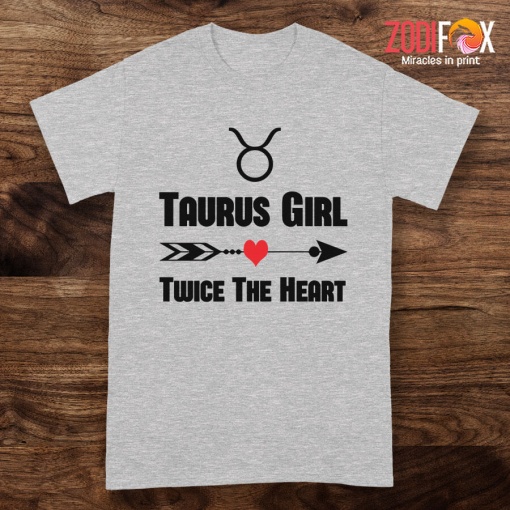 wonderful Taurus Girl Twice The Heart Premium T-Shirts - TAURUSPT0303