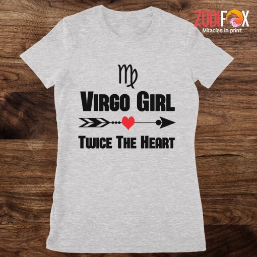 great Virgo Girl Twice The Heart Premium T-Shirts - VIRGOPT0303