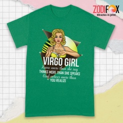 awesome Virgo Girl Know More Than She Say Premium T-Shirts