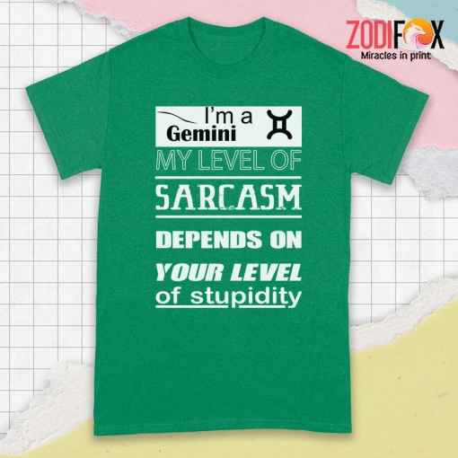 interested My Level Of Sarcasm Gemini Premium T-Shirts
