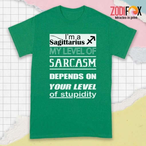 nice My Level Of Sarcasm Sagittarius Premium T-Shirts