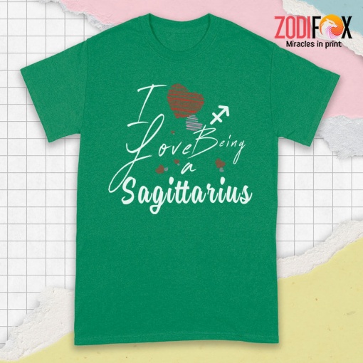 dramatic I Love Being A Sagittarius Premium T-Shirts