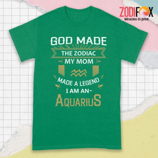 nice God Made The Zodiac My Mom Aquarius Premium T-Shirts