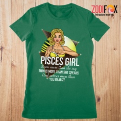 best Pisces Girl Know More Than She Say Premium T-Shirts