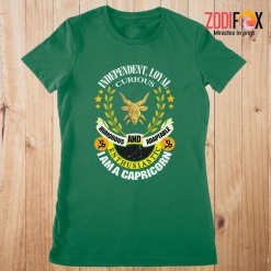 high quality Independent Loyal Curious Capricorn Premium T-Shirts