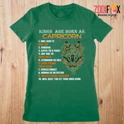 unique Kings Are Born As Capricorn Premium T-Shirts