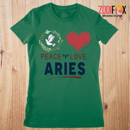 unique Peace Love Aries Premium T-Shirts