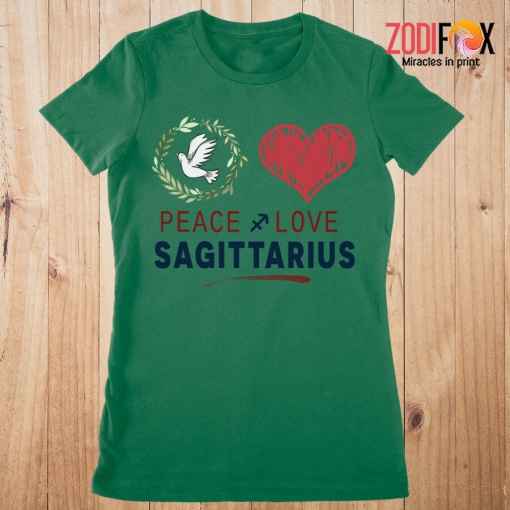 best Peace Love Sagittarius Premium T-Shirts