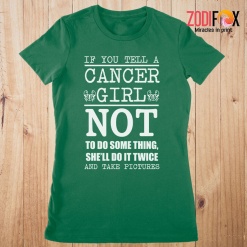 awesome A Cancer Girl Not To Do Something Premium T-Shirts