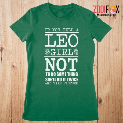 great A Leo Girl Not To Do Something Gemini Premium T-Shirts