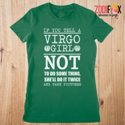 lively A Virgo Girl Not To Do Something Premium T-Shirts