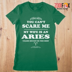 fun My Wife Is An Aries Premium T-Shirts