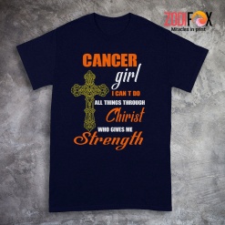 cute Cancer Girl I Can Do All Things Premium T-Shirts