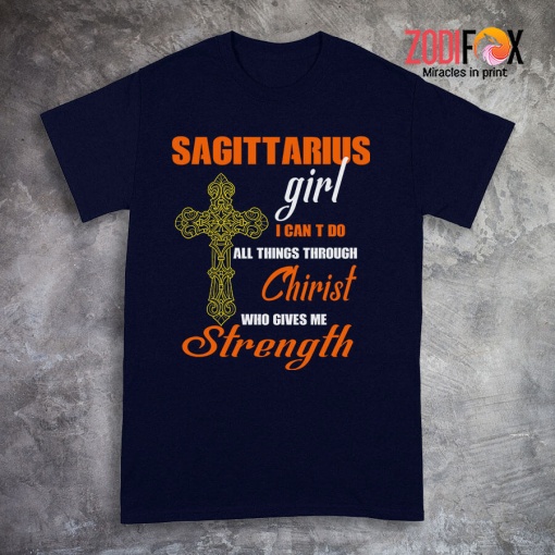 awesome Sagittarius Girl I Can Do All Things Premium T-Shirts