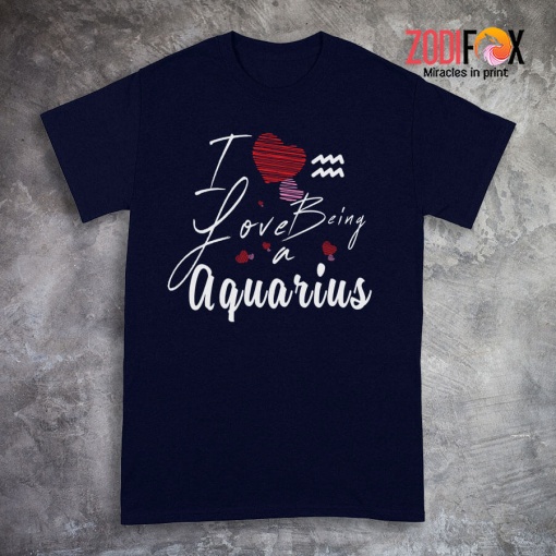 awesome I Love Being An Aquarius Premium T-Shirts