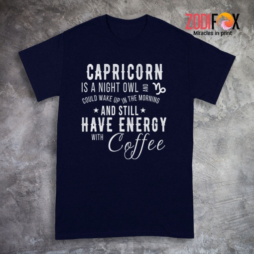 nice Capricorn Is A Night Owl Premium T-Shirts