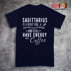 awesome Sagittarius Is A Night Owl Premium T-Shirts