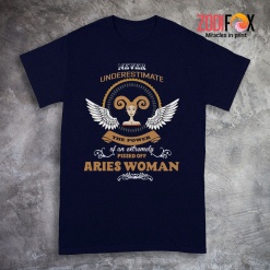 dramatic Extremely Pissed Off Aries Woman Premium T-Shirts