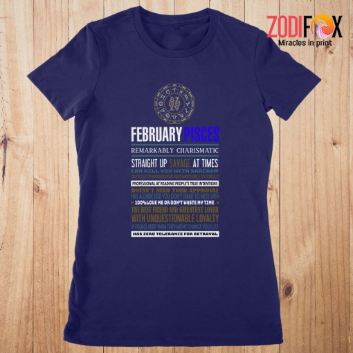 funny February Pisces Remarkably Premium T-Shirts