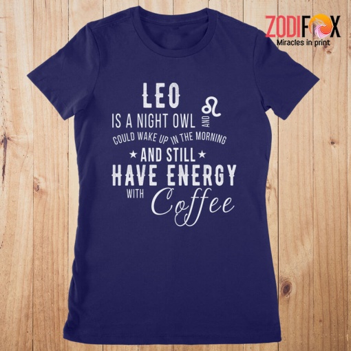 funny Leo Is A Night Owl Premium T-Shirts