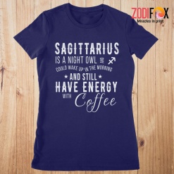 dramatic Sagittarius Is A Night Owl Premium T-Shirts