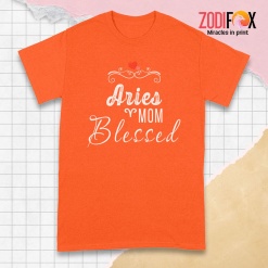 unique Aries Mom Blessed Premium T-Shirts