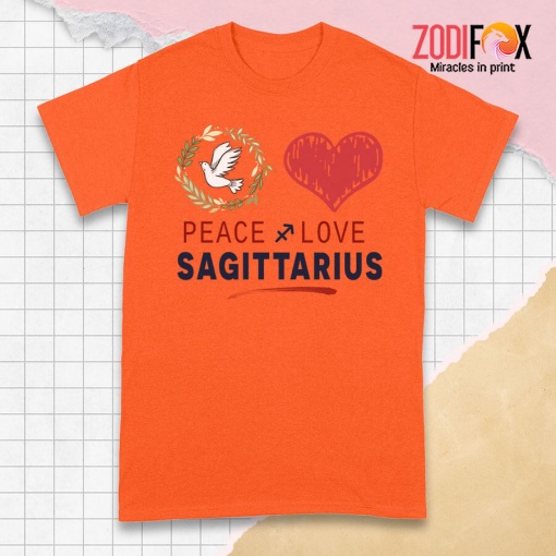 cool Peace Love Sagittarius Premium T-Shirts