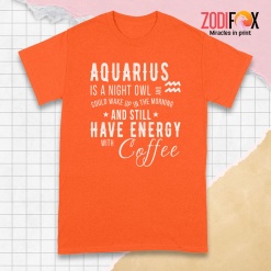 cute Aquarius Is A Night Owl Premium T-Shirts