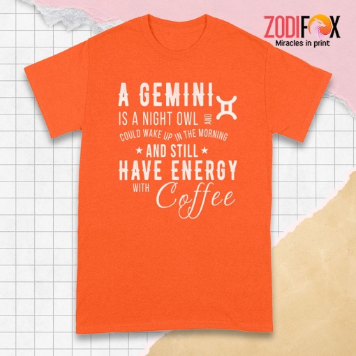 cool Gemini Is A Night Owl Premium T-Shirts