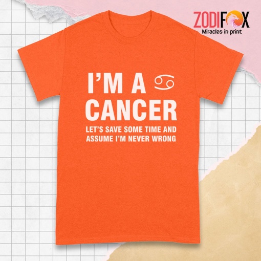 cheap Let's Save Some Time And Assume Cancer Premium T-Shirts